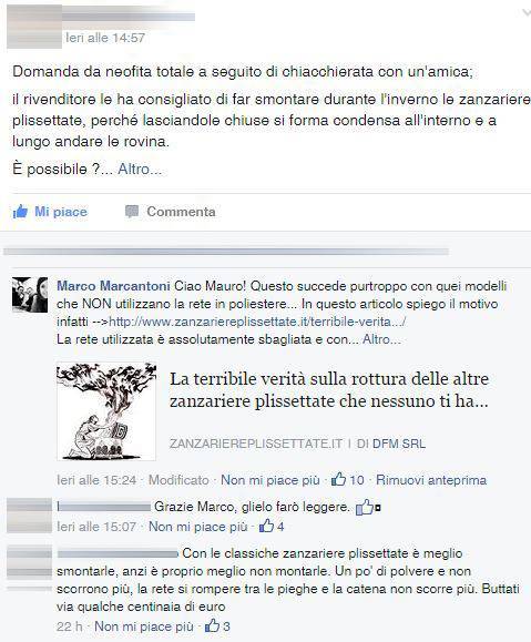 smontare le zanzariere plissettate?